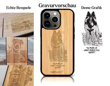 INDIVIDUELL iPhone 15 Plus Bambus-Kunststoff